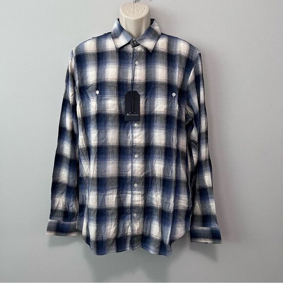 Ben Sherman Long Sleeve Button Down Shirt Size L NWT! - Picture 1 of 9